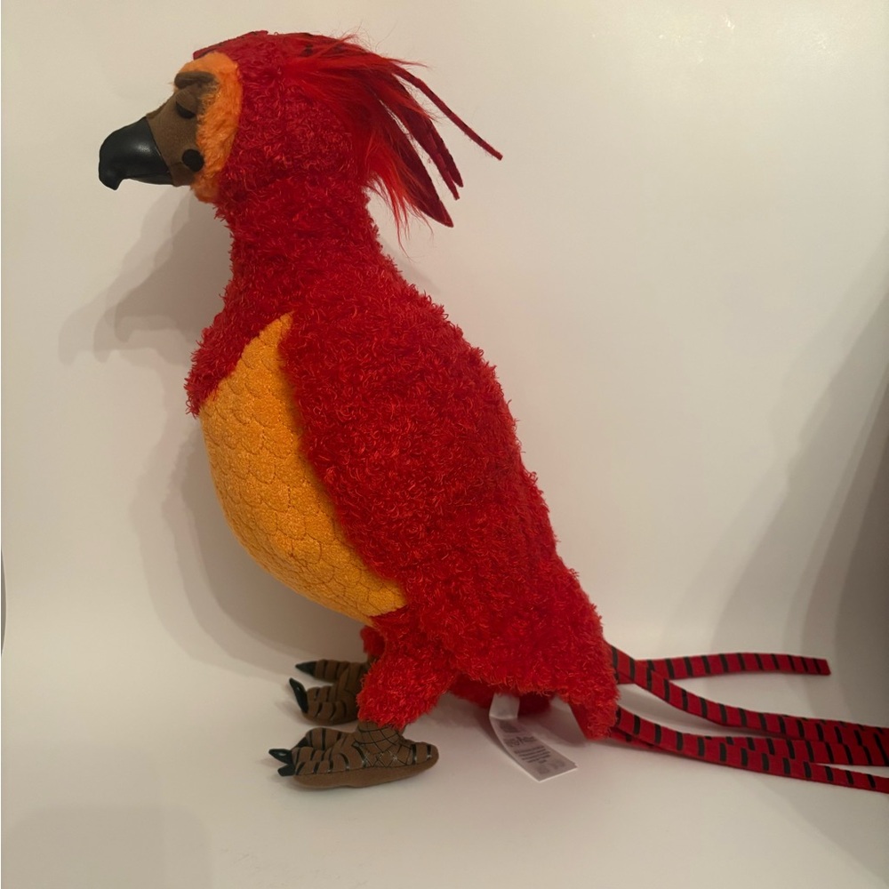Harry Potter Fawkes Phoenix Plush Toy Noble Collection Red Orange New OS